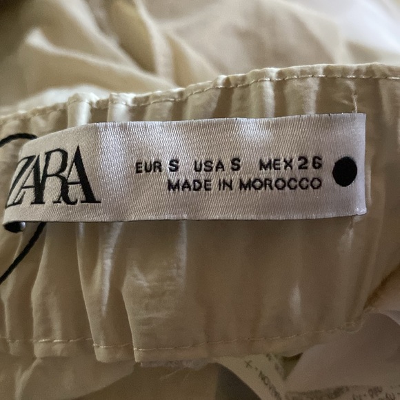 Zara Woman NWT parachute cargo jumpsuit Size S ivory color - Picture 7 of 7